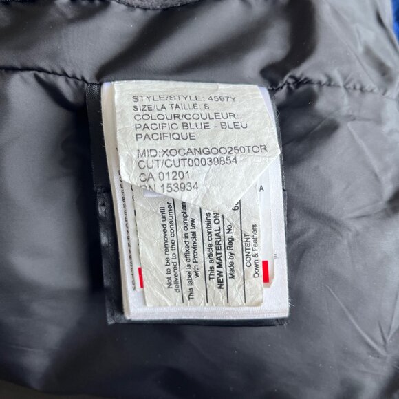 Canada Goose Parka Winter Jacket Blue SP 7/8 Kids - Picture 5 of 7